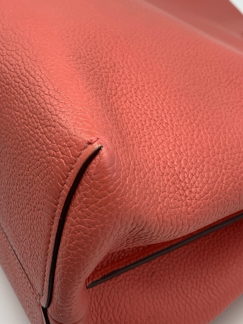 Coach Charlie Bucket Bag 55200 Coral Pebbled Leather Shoulder Tote - Picture 12 of 16
